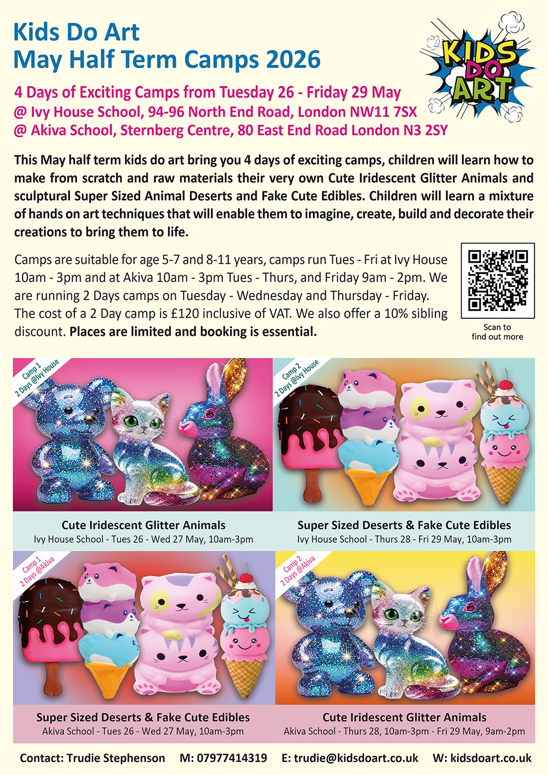 Kids Do Art are passionate about teaching children art. We offer a range of exciting 2D and 3D projects that have been developed to encourage creativity and to broaden visual language. This is a wonderful way for children to learn technique and to express their creativity under the supervision of professional artists. Skills will be developed in drawing, painting and model making.